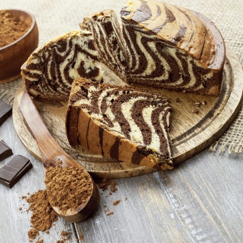 zebra cake au chocolat, gâteau marbré