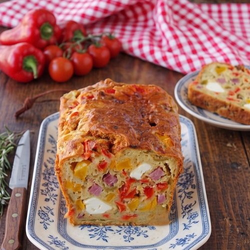 cake aux poivrons et feta