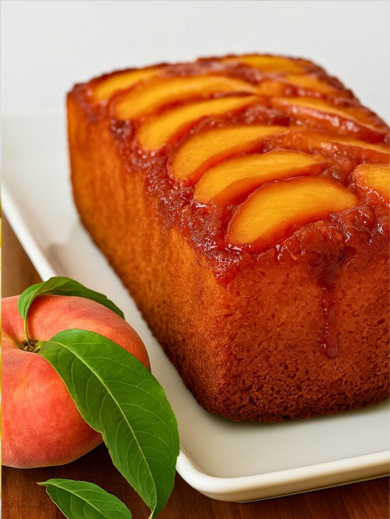 gâteau moelleux aux pêches