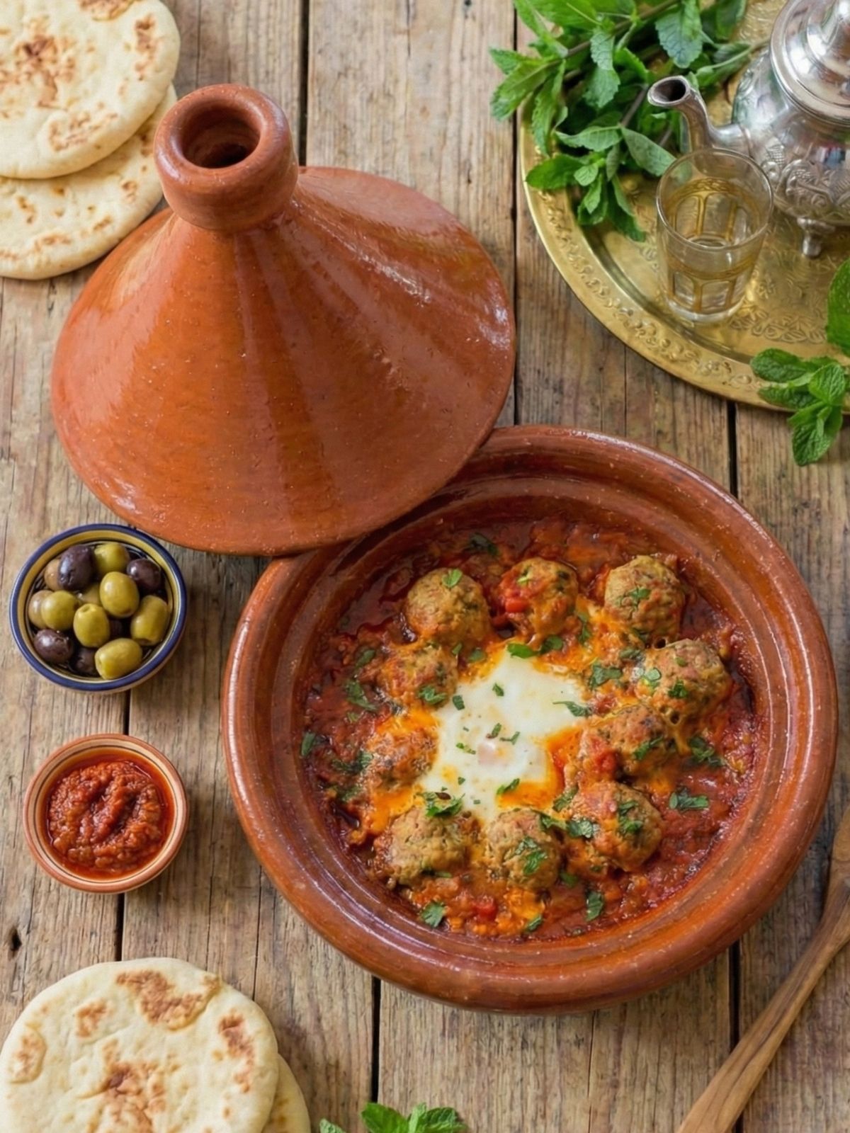 Tajine de kefta aux œufs, cuisine marocaine