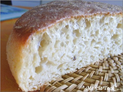 Pain de campagne frais, mie alvéolée