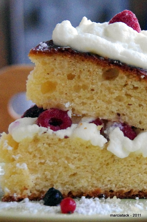 Gâteau framboisé à la crème - Raspberry shortcake