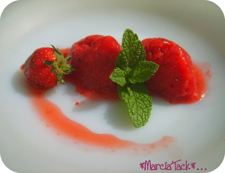Sorbet fraise menthe