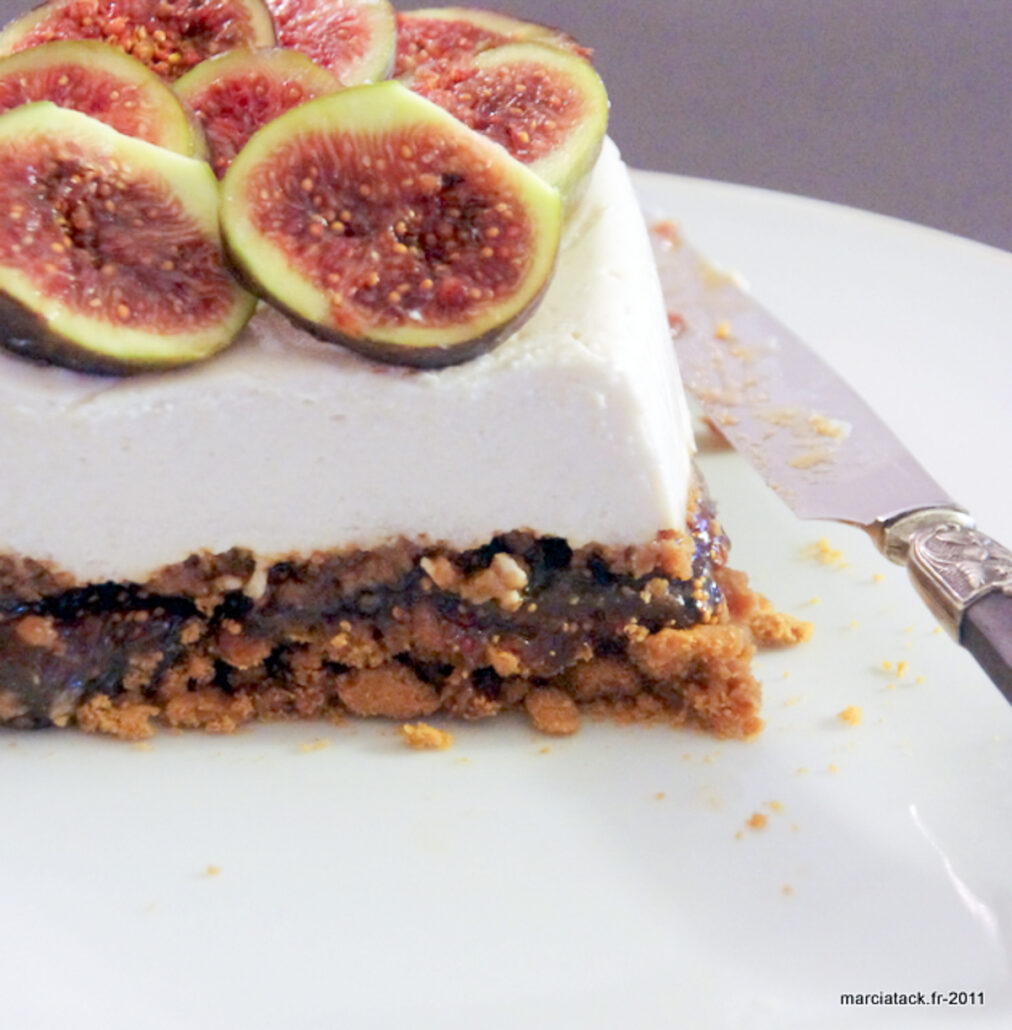 chessecake à la ricotta et au figue confite