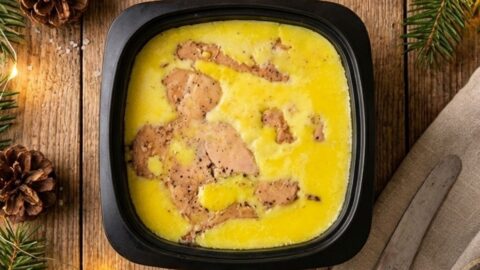 Terrine de foie gras, cuite au micro-ondes
