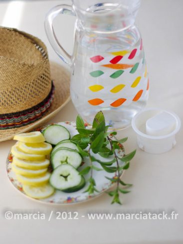 Eau détox concombre