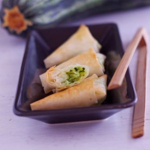 Samoussas à la courgette, cuisine végétarienne