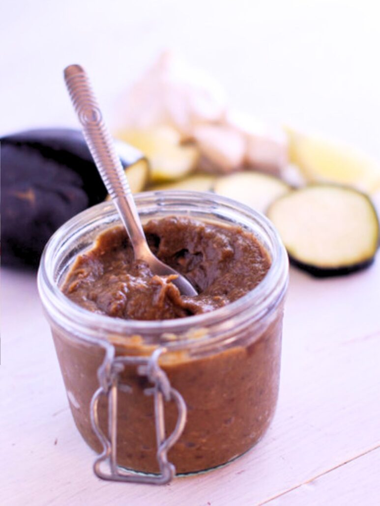 caviar d'aubergines en bocal