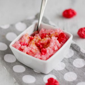 recette riz au lait praline roses