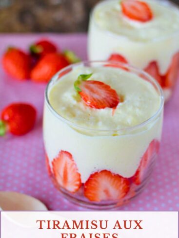 Tiramisu aux fraises, dessert en verre