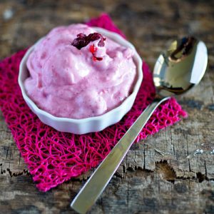 Recette de frozen yaourt à la framboise