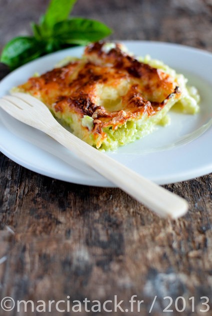 Recette de lasagnes de courgettes et chèvre basilic