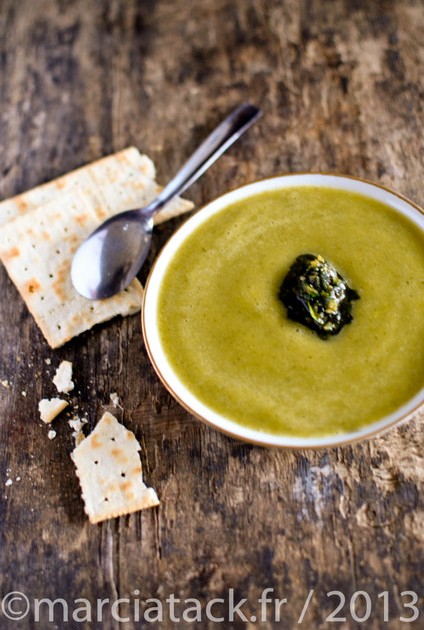 Recette de soupe de courgette basilic