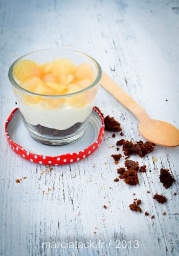 Recette de verrines poires fromage chocolat