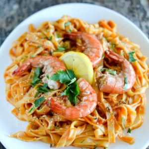 Recette de tagliatelles sauce aux gambas