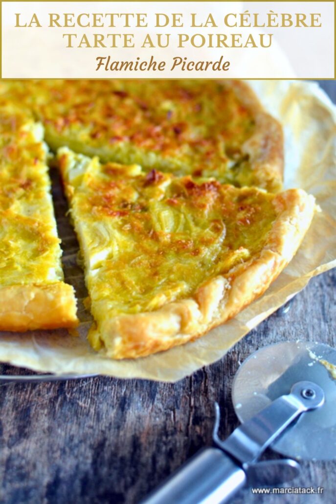Visuel de la tarte au poireau spécial pinterest
