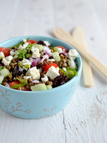Recette salade de lentilles à la féta