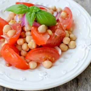 Recette de salade pois chiches et tomates