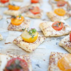 Feuilletés tomate cerise, cuisine marcia tack