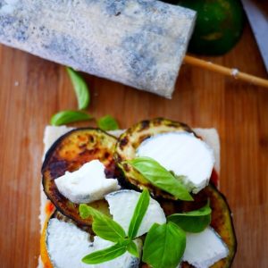 Recette de croque monsieur au Saint Maure et tian de légumes