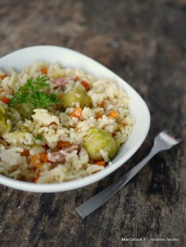Recette facile du risotto aux choux bruxelles - brussel sprout
