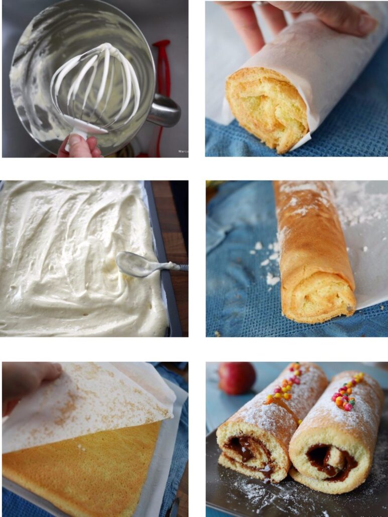 Génoise roulée pour bûche de Noël