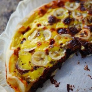 Tarte banane chocolat crème pâtissière maison