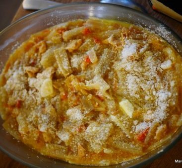 Gratin de pâtes au parmesan, plat familial