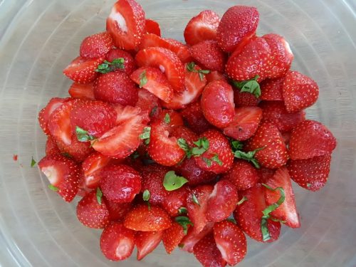 recette des fraises au basilic