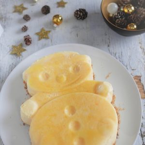 Gâteau de Noël en forme de bonhomme de neige