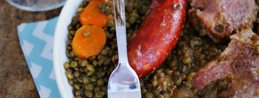 Lentilles Palette Demi Sel Saucisse Fumée