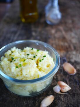 Purée de pommes de terre à l’ail