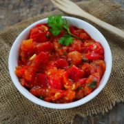 salade de poivrons rouge à la marocaine