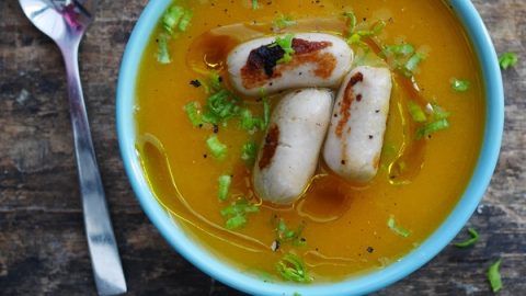 Recette de soupe de potiron et boudin blanc