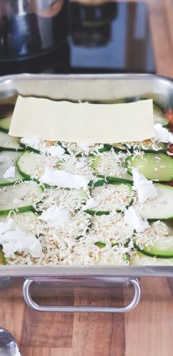 Lasagnes végétariennes à la courgette et fromage de chèvre