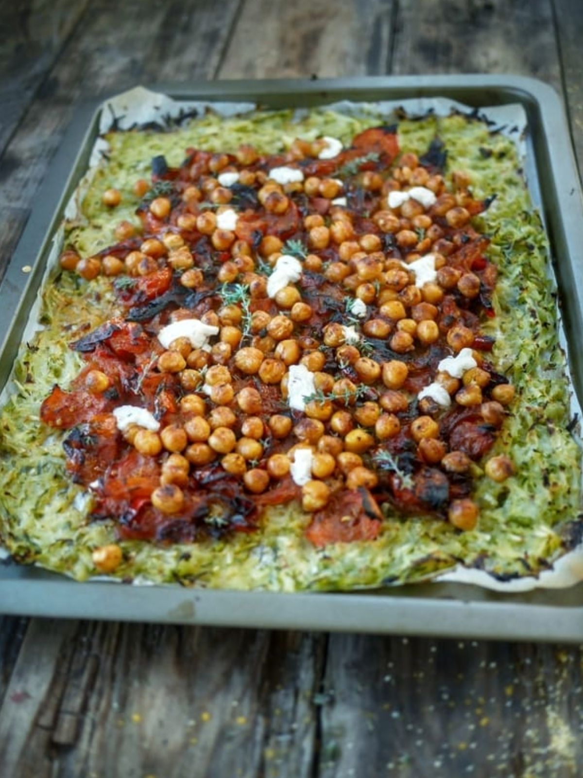 Pois chiches grillés aux courgettes