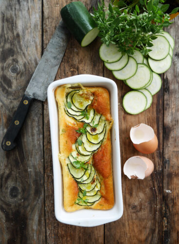 Cake courgette parmesan au basilic