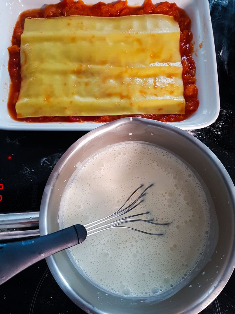 Lasagnes courge butternut et tomates