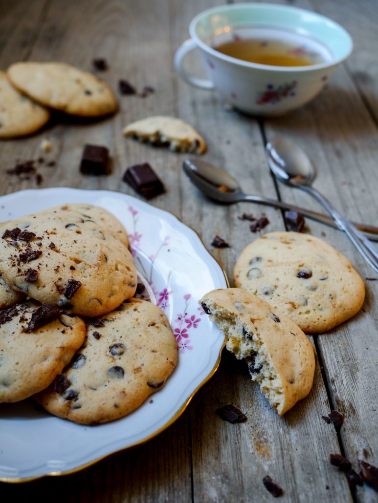 cookies à la margarine et pépites de chocolat
