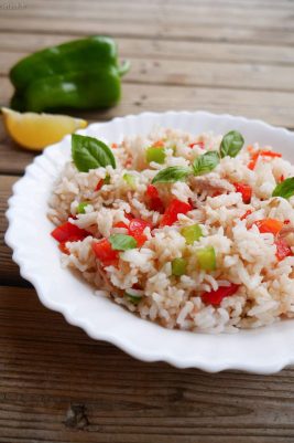 Salade de riz thon poivrons