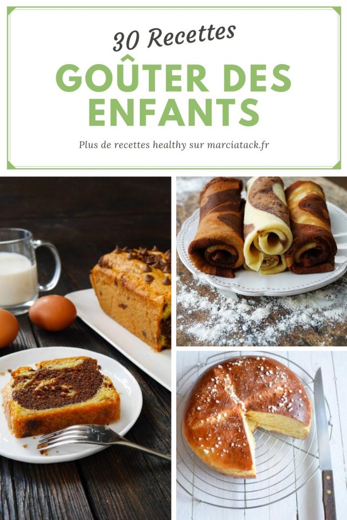 Recettes goûter enfants: gâteaux, crêpes, brioche.