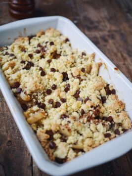 Crumble poire chocolat