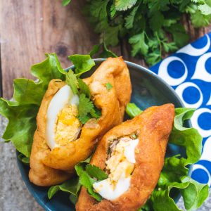 Briouats à l'oeuf et coriandre, cuisine marocaine