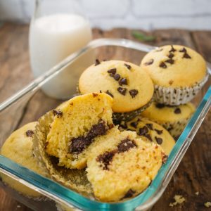 Muffins aux pépites de chocolat et lait