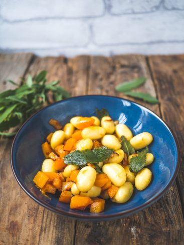 Gnocchis à la courge et sauge, plat appétissant.