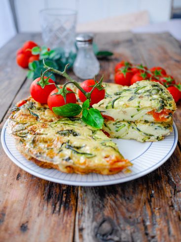 Frittata aux courgettes et tomates cerises