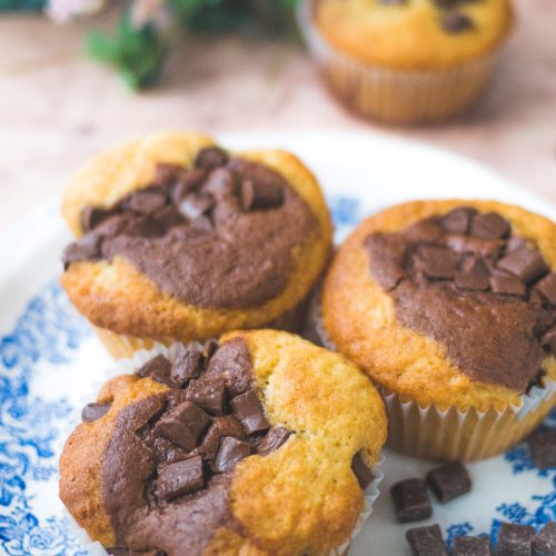 muffins marbrés chocolat