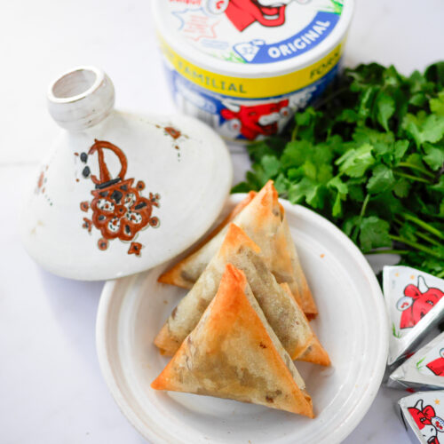 Briouats, Vache qui rit, tajine, coriandre