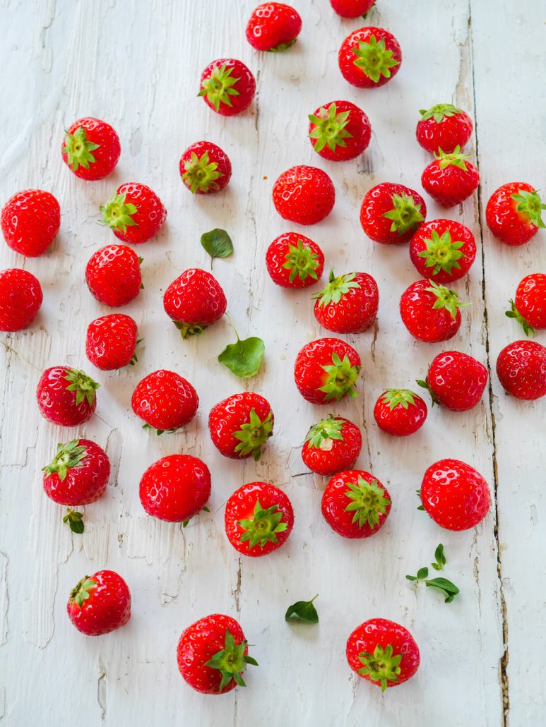 Fraises pour faire un gâteau magique