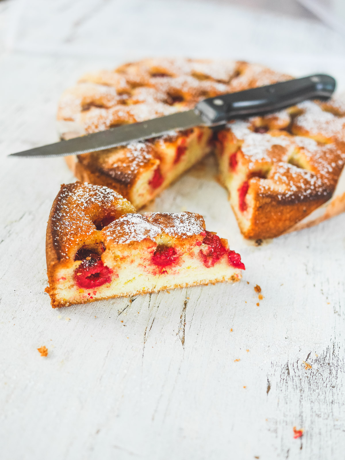 gâteau aux framboises